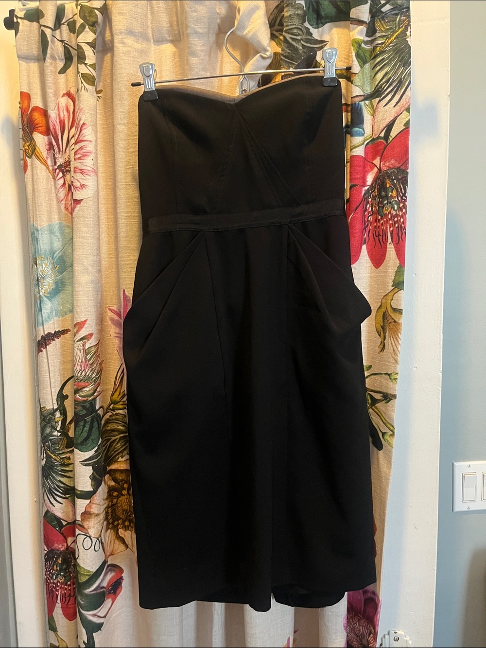 BCBGMaxAzria Strapless Black Cocktail Dress